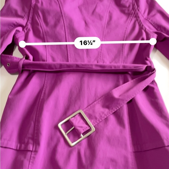 Pre-Owned New York & Company Purple Trench Coat, Size Medium - Picture 11 of 16